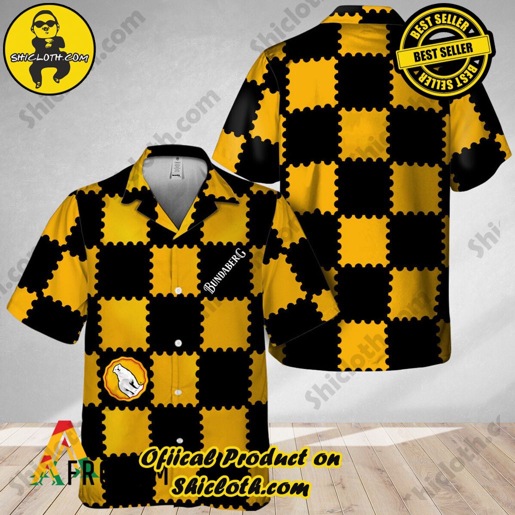 Shicloth's Island Chic: Unleash the Summer Spirit with Our Hawaiian Shirt and Shorts Ensemble 143 Trendy Gingham Bundaberg Rum Hawaiian Shirt