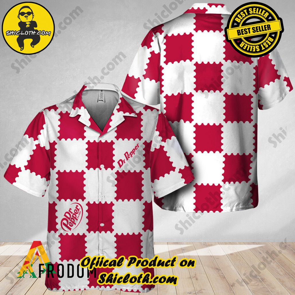 Shicloth's Island Chic: Unleash the Summer Spirit with Our Hawaiian Shirt and Shorts Ensemble 148 Trendy Gingham Dr Pepper Hawaiian Shirt