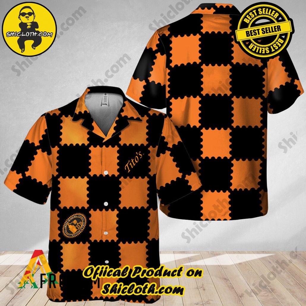 Shicloth's Island Chic: Unleash the Summer Spirit with Our Hawaiian Shirt and Shorts Ensemble 157 Trendy Gingham Tito's Vodka Hawaiian Shirt
