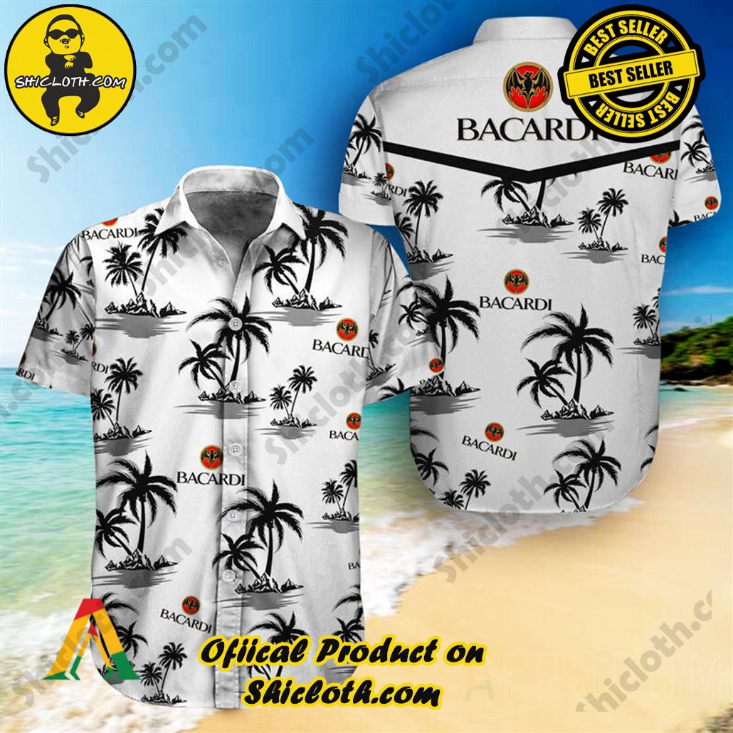 Experience Paradise: Shicloth's Tropical Flower Hawaiian Shorts 40 Tropical Bacardi Rum Button Shirt