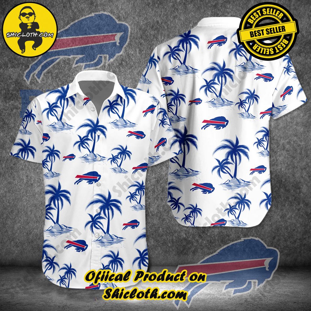 Experience Paradise: Shicloth's Tropical Flower Hawaiian Shorts 43 Tropical Buffalo Bills Button Shirt