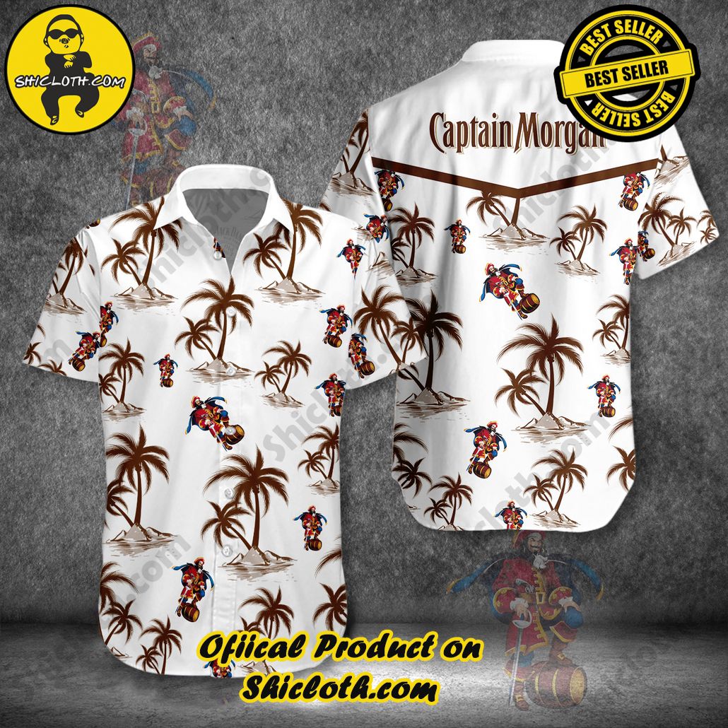 Experience Paradise: Shicloth's Tropical Flower Hawaiian Shorts 44 Tropical Captain Morgan Button Shirt