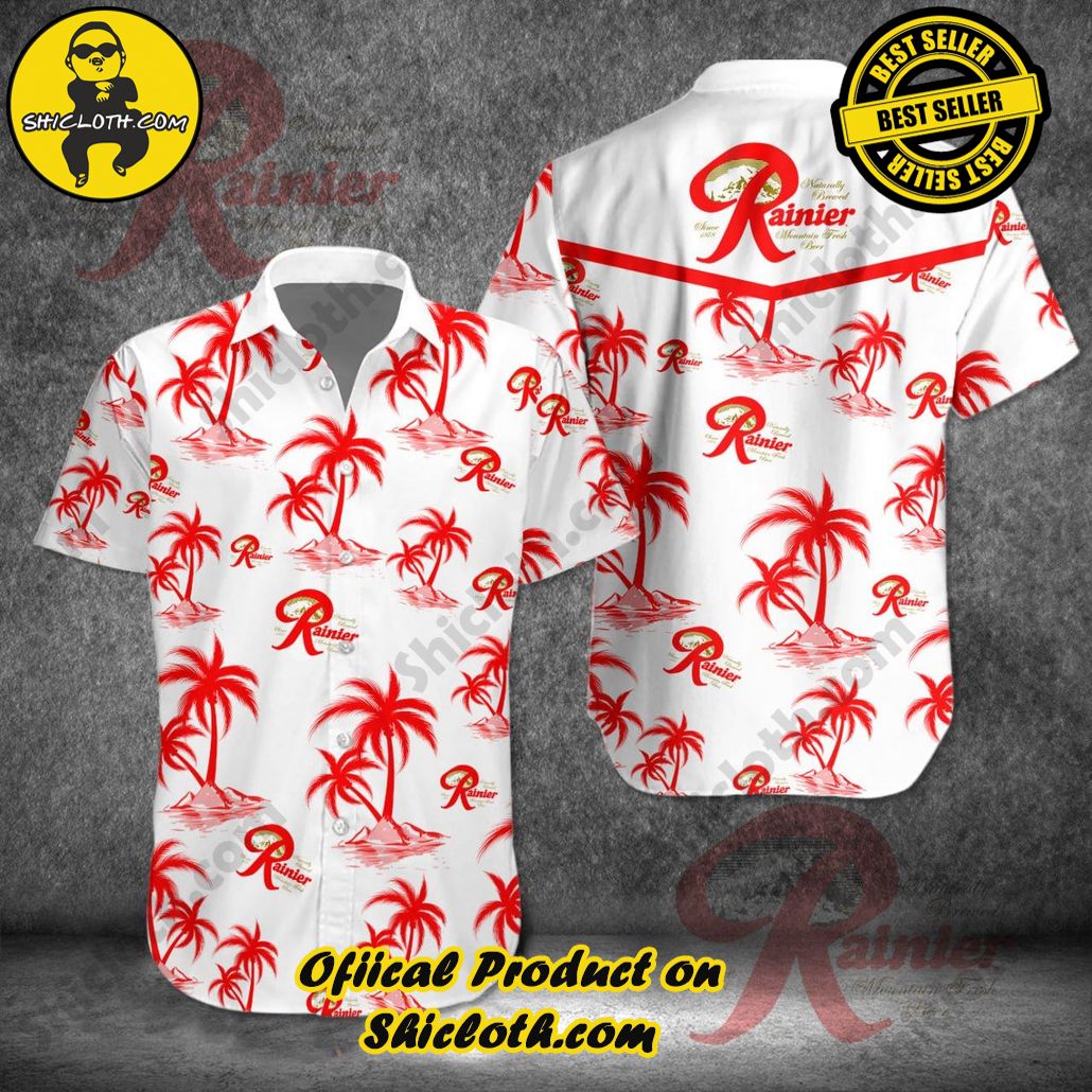 Experience Paradise: Shicloth's Tropical Flower Hawaiian Shorts 58 Tropical Rainier Beer Button Shirt