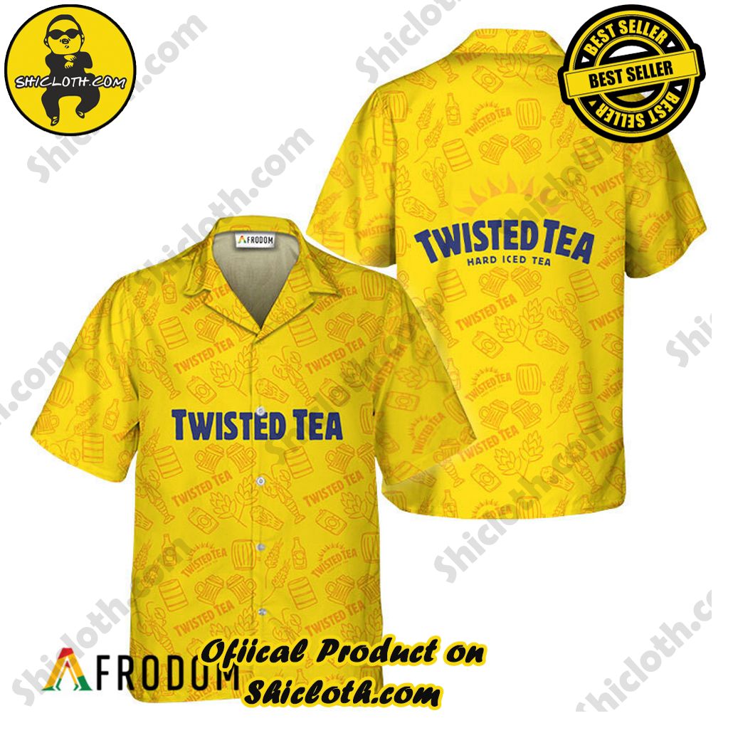 Shicloth's Island Chic: Unleash the Summer Spirit with Our Hawaiian Shirt and Shorts Ensemble 188 Twisted Tea Doodle Art Hawaiian Shirt