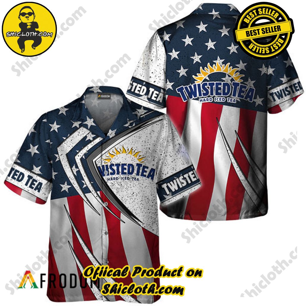 Shicloth's Island Chic: Unleash the Summer Spirit with Our Hawaiian Shirt and Shorts Ensemble 189 Twisted Tea Fourth Of July Esports Hawaiian Shirt