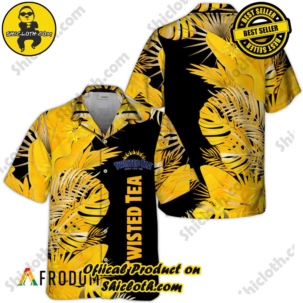 Shicloth's Island Chic: Unleash the Summer Spirit with Our Hawaiian Shirt and Shorts Ensemble 194 Twisted Tea Tropical Palm Hawaiian Shirt