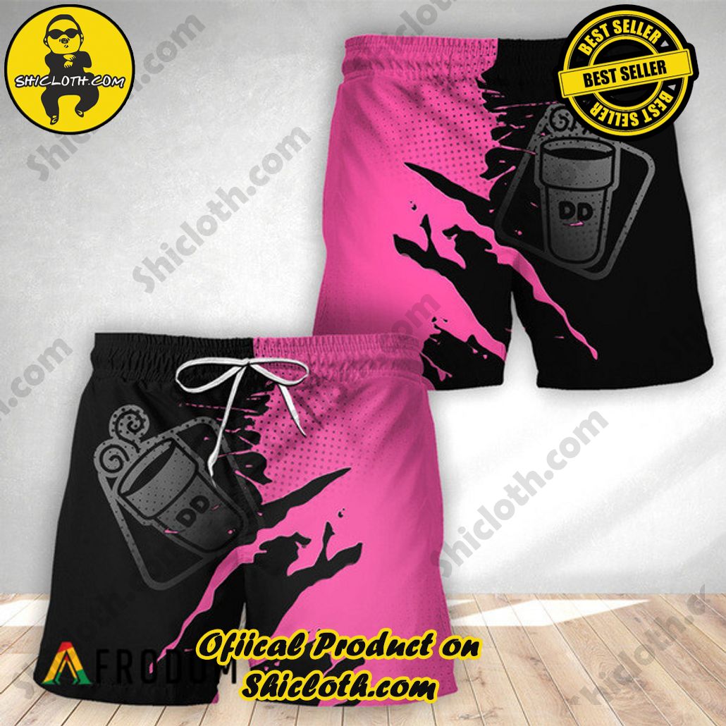 Shicloth's Island Chic: Unleash the Summer Spirit with Our Hawaiian Shirt and Shorts Ensemble 200 Unisex Esport Dunkin' Dunuts Hawaiian Shorts