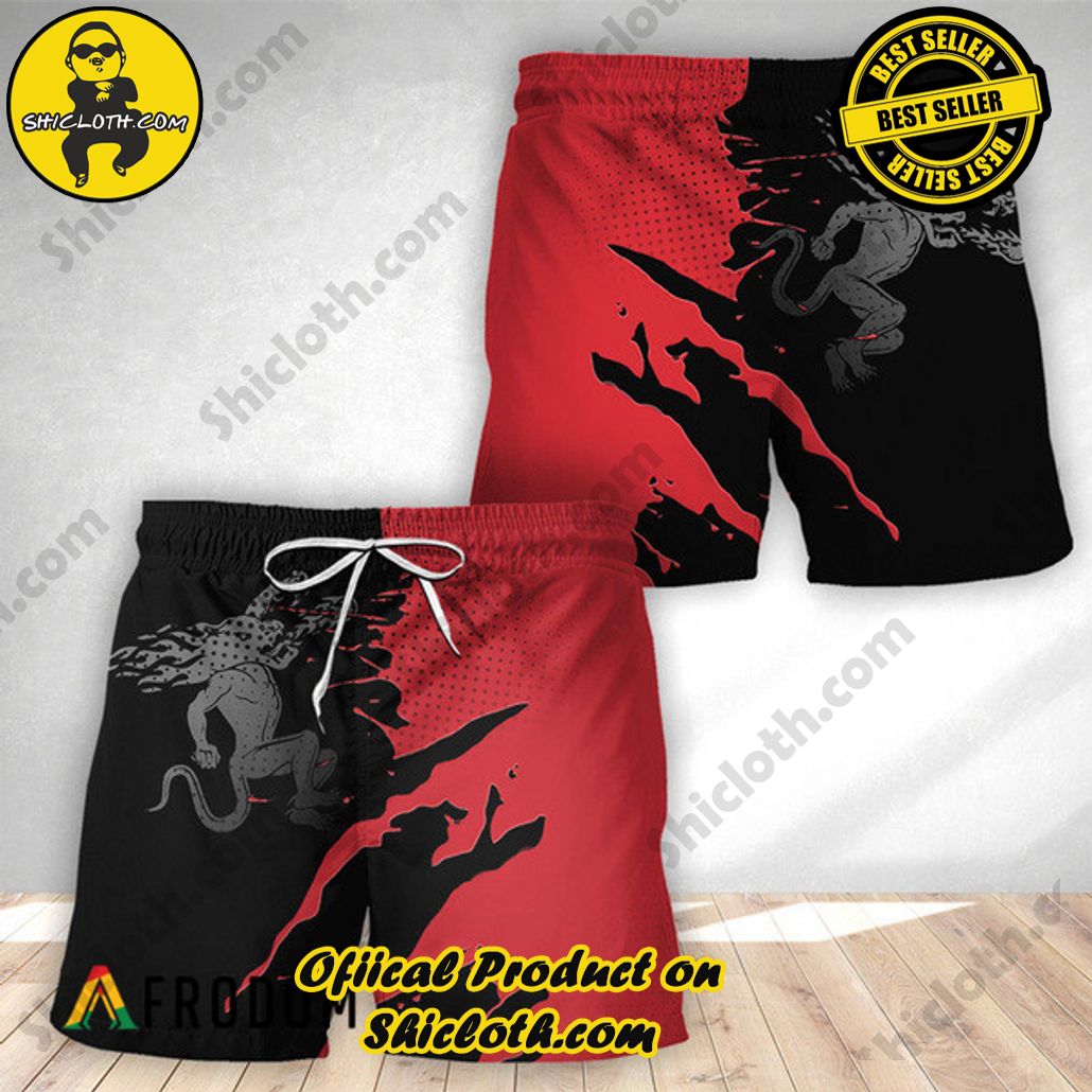 Shicloth's Island Chic: Unleash the Summer Spirit with Our Hawaiian Shirt and Shorts Ensemble 201 Unisex Esport Fireball Whiskey Hawaiian Short