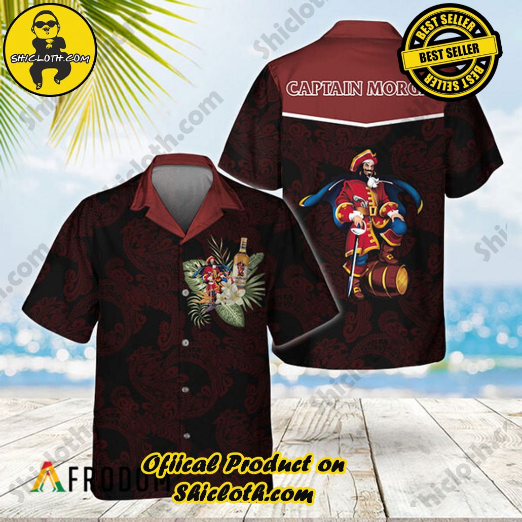 Shicloth's Island Chic: Unleash the Summer Spirit with Our Hawaiian Shirt and Shorts Ensemble 209 Unisex Polynesian Tribal Captain Morgan Hawaiian Shirt