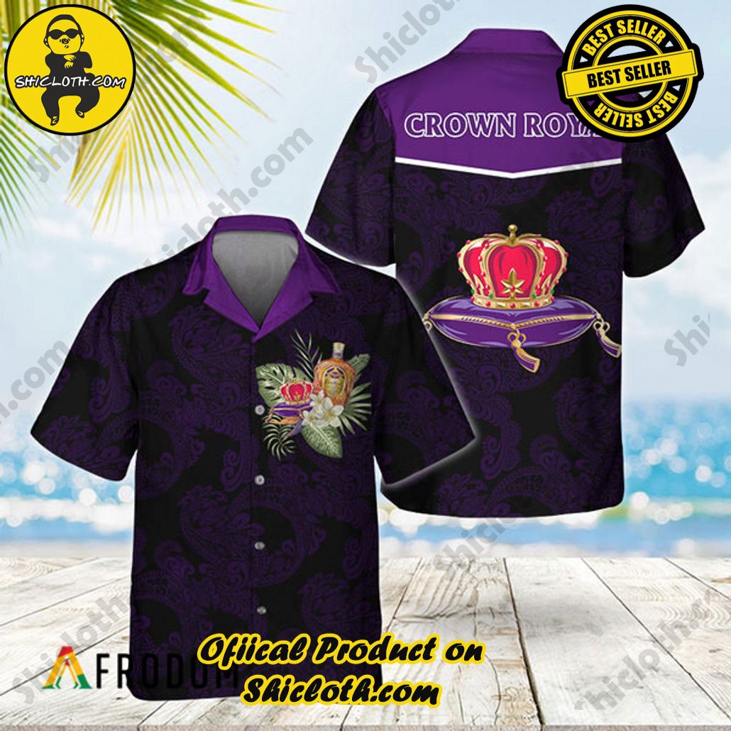 Shicloth's Island Chic: Unleash the Summer Spirit with Our Hawaiian Shirt and Shorts Ensemble 211 Unisex Polynesian Tribal Crown Royal Hawaiian Shirt