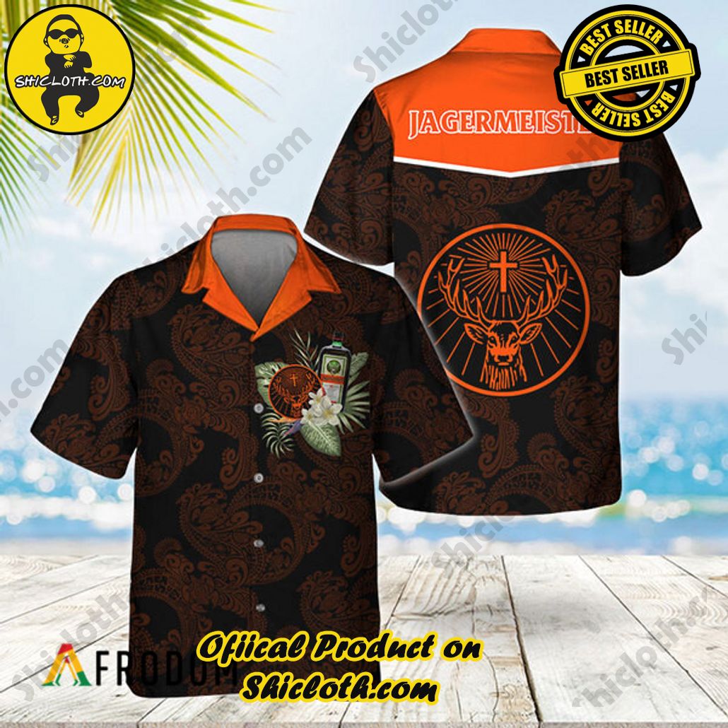 Shicloth's Island Chic: Unleash the Summer Spirit with Our Hawaiian Shirt and Shorts Ensemble 213 Unisex Polynesian Tribal Jagermeister Hawaiian Shirt