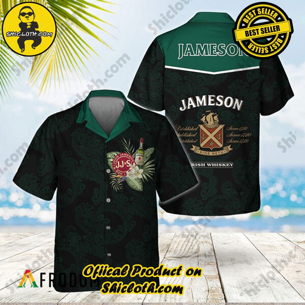 Shicloth's Island Chic: Unleash the Summer Spirit with Our Hawaiian Shirt and Shorts Ensemble 214 Unisex Polynesian Tribal Jameson Whiskey Hawaiian Shirt
