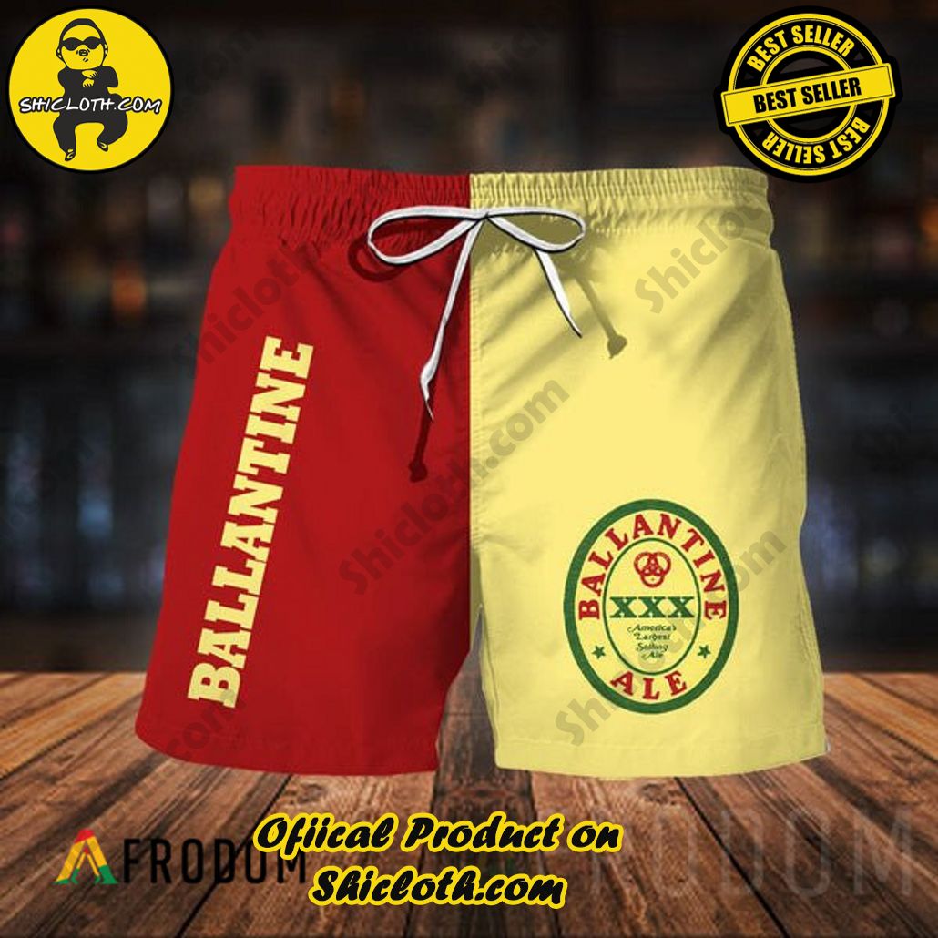 Shicloth's Island Chic: Unleash the Summer Spirit with Our Hawaiian Shirt and Shorts Ensemble 230 Vintage Ballantine Hawaiian Shorts