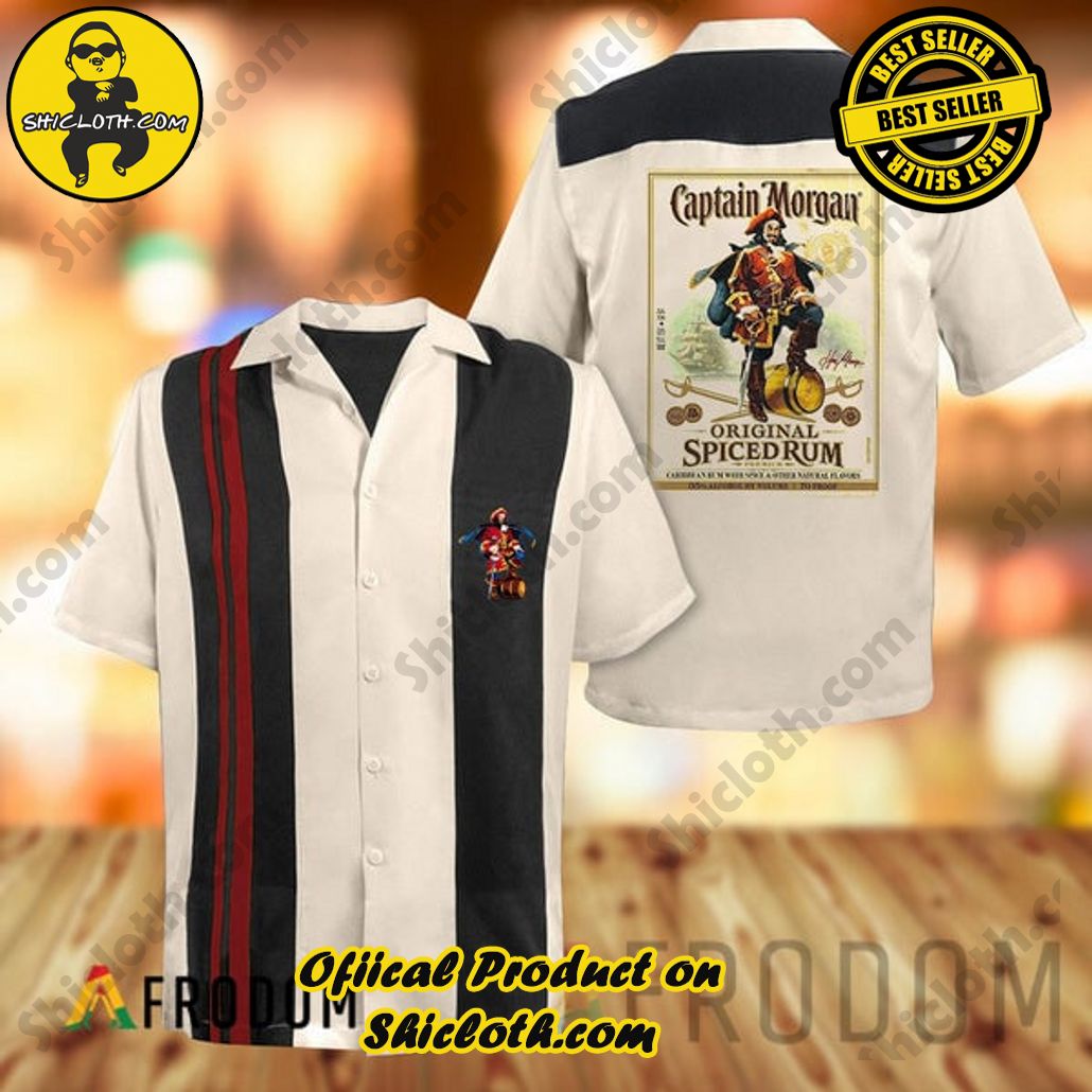 Stay Cool and Stylish: Shicloth's Tropical Button Shirt Collection 98 Vintage Beige Captain Morgan Hawaii Shirt