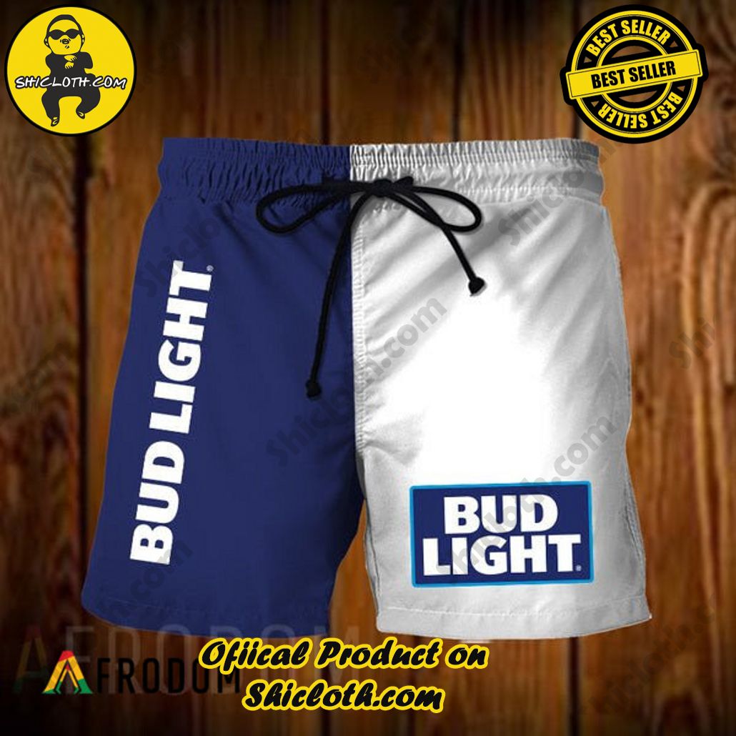Shicloth's Island Chic: Unleash the Summer Spirit with Our Hawaiian Shirt and Shorts Ensemble 232 Vintage Bud Light Hawaiian Shorts