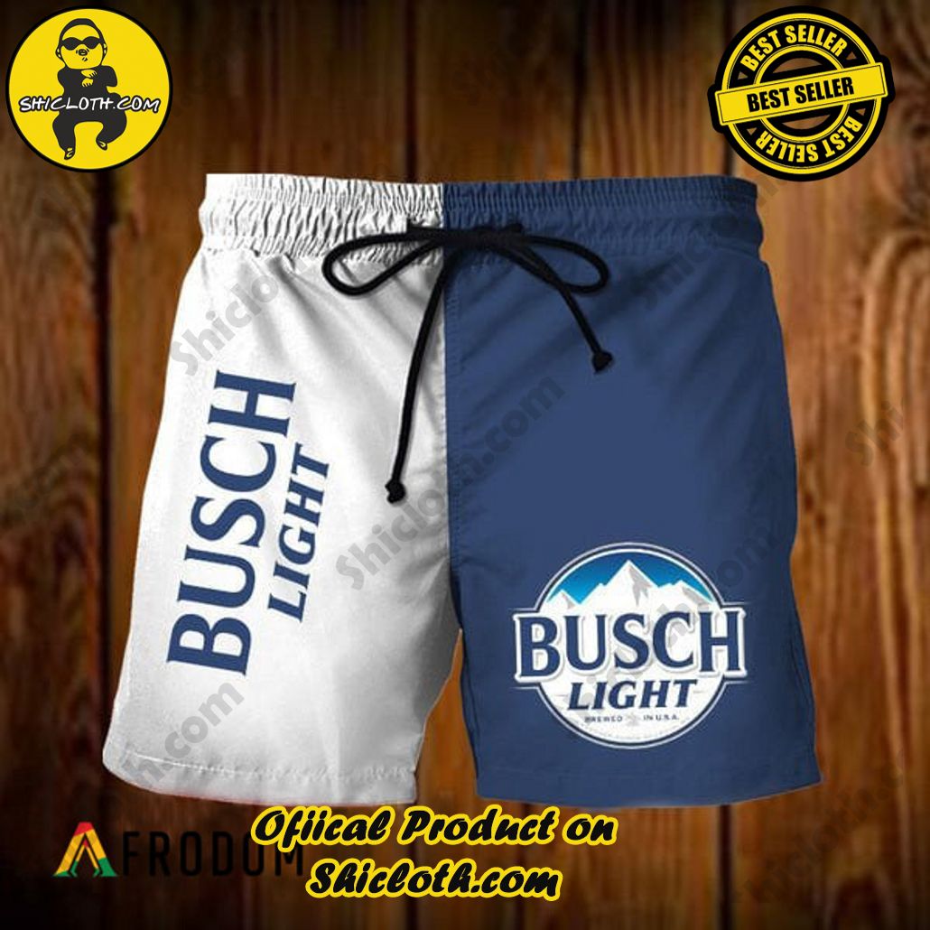 Shicloth's Island Chic: Unleash the Summer Spirit with Our Hawaiian Shirt and Shorts Ensemble 235 Vintage Busch Light Hawaiian Shorts