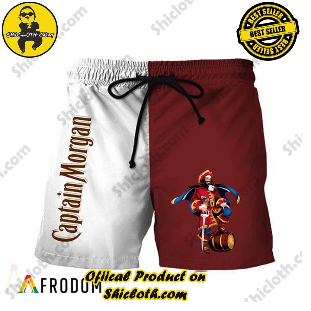 Shicloth's Island Chic: Unleash the Summer Spirit with Our Hawaiian Shirt and Shorts Ensemble 236 Vintage Captain Morgan Hawaiian Shorts