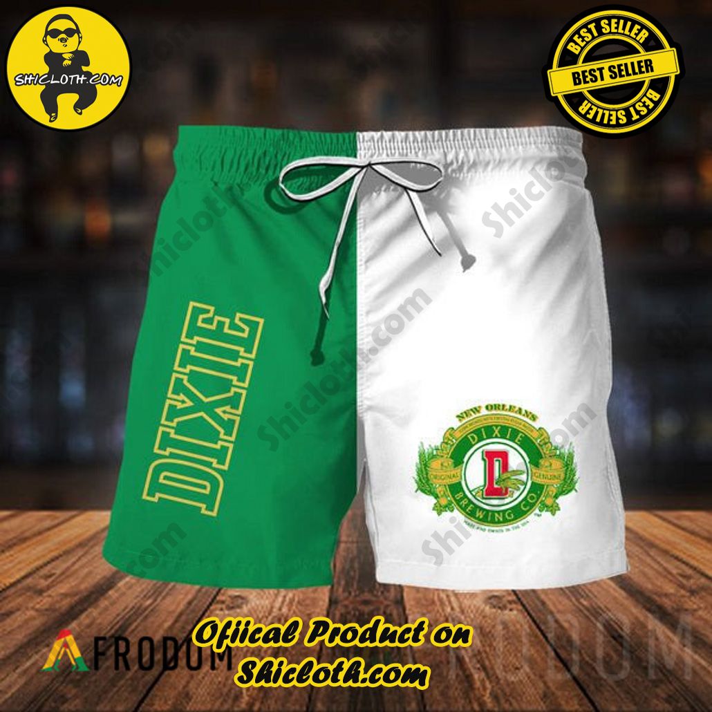 Shicloth's Island Chic: Unleash the Summer Spirit with Our Hawaiian Shirt and Shorts Ensemble 241 Vintage Dixie Beer Hawaiian Shorts