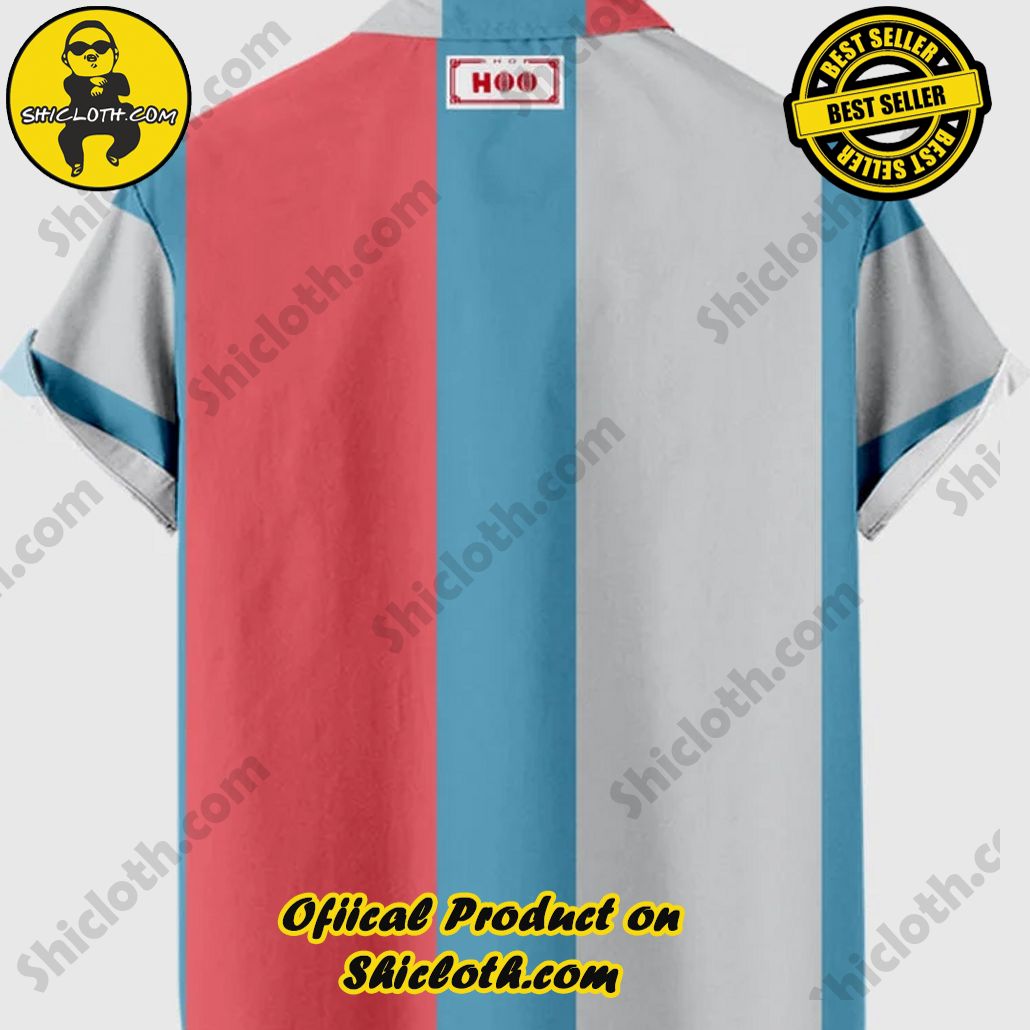Vintage Gray, Blue and Pink Stripe Printing Men’s Short Sleeve Shirt Vintage Gray, Blue and Pink Stripe Printing Men’s Short Sleeve Shirt