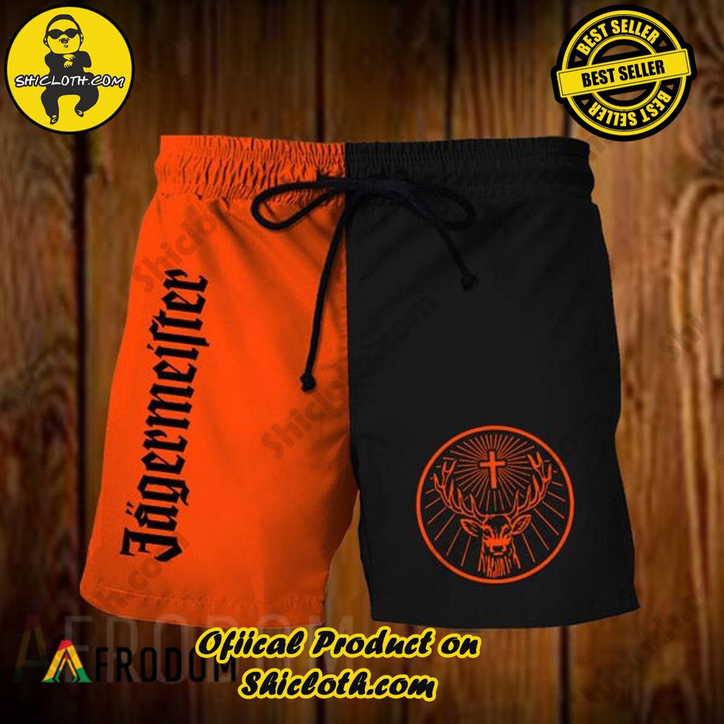 Shicloth's Island Chic: Unleash the Summer Spirit with Our Hawaiian Shirt and Shorts Ensemble 247 Vintage Jagermeister Hawaiian Shorts