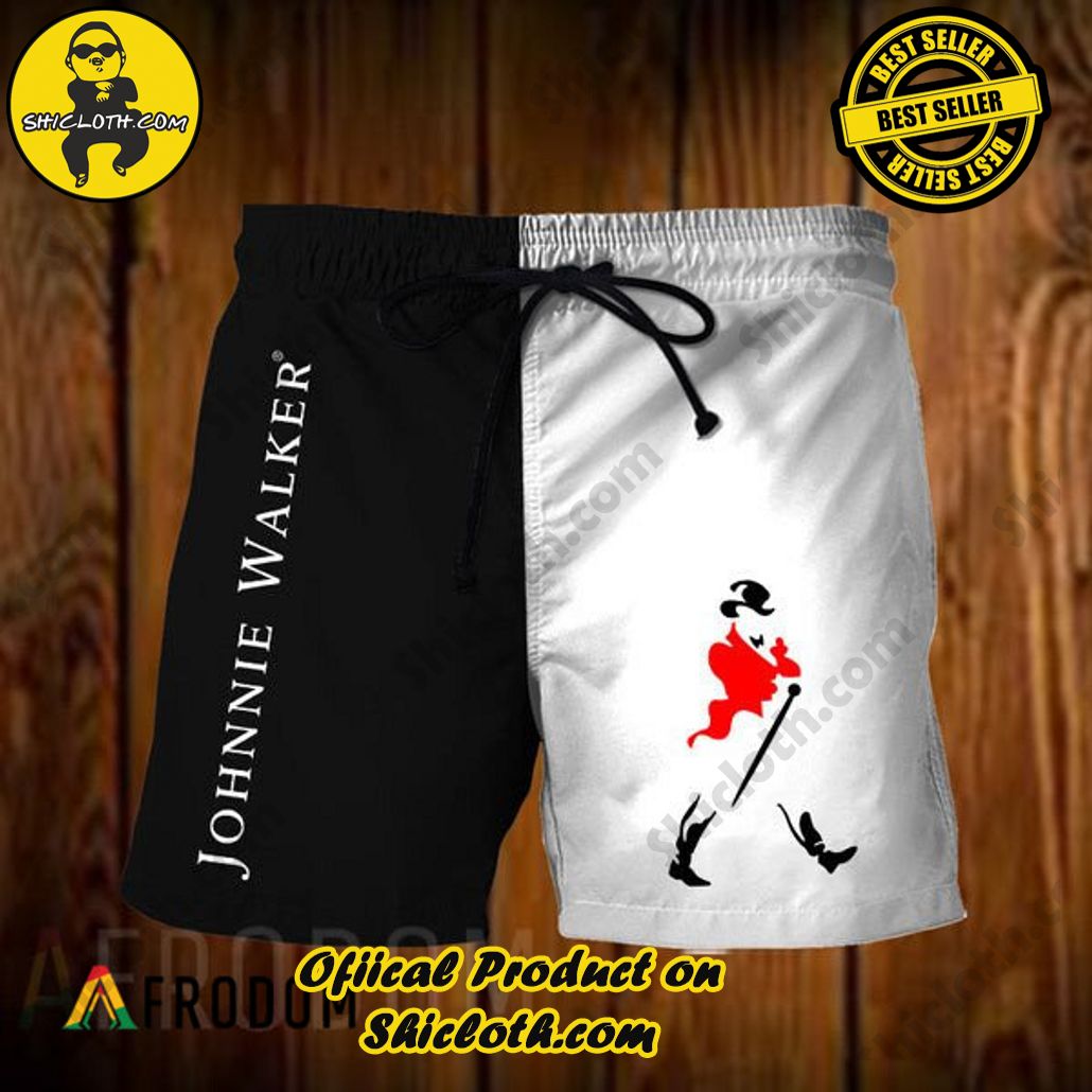 Shicloth's Island Chic: Unleash the Summer Spirit with Our Hawaiian Shirt and Shorts Ensemble 250 Vintage Johnnie Walker Hawaiian Shorts
