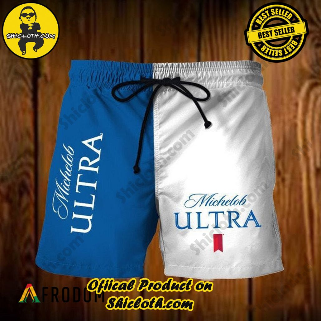 Shicloth's Island Chic: Unleash the Summer Spirit with Our Hawaiian Shirt and Shorts Ensemble 253 Vintage Michelob Ultra Hawaiian Shorts