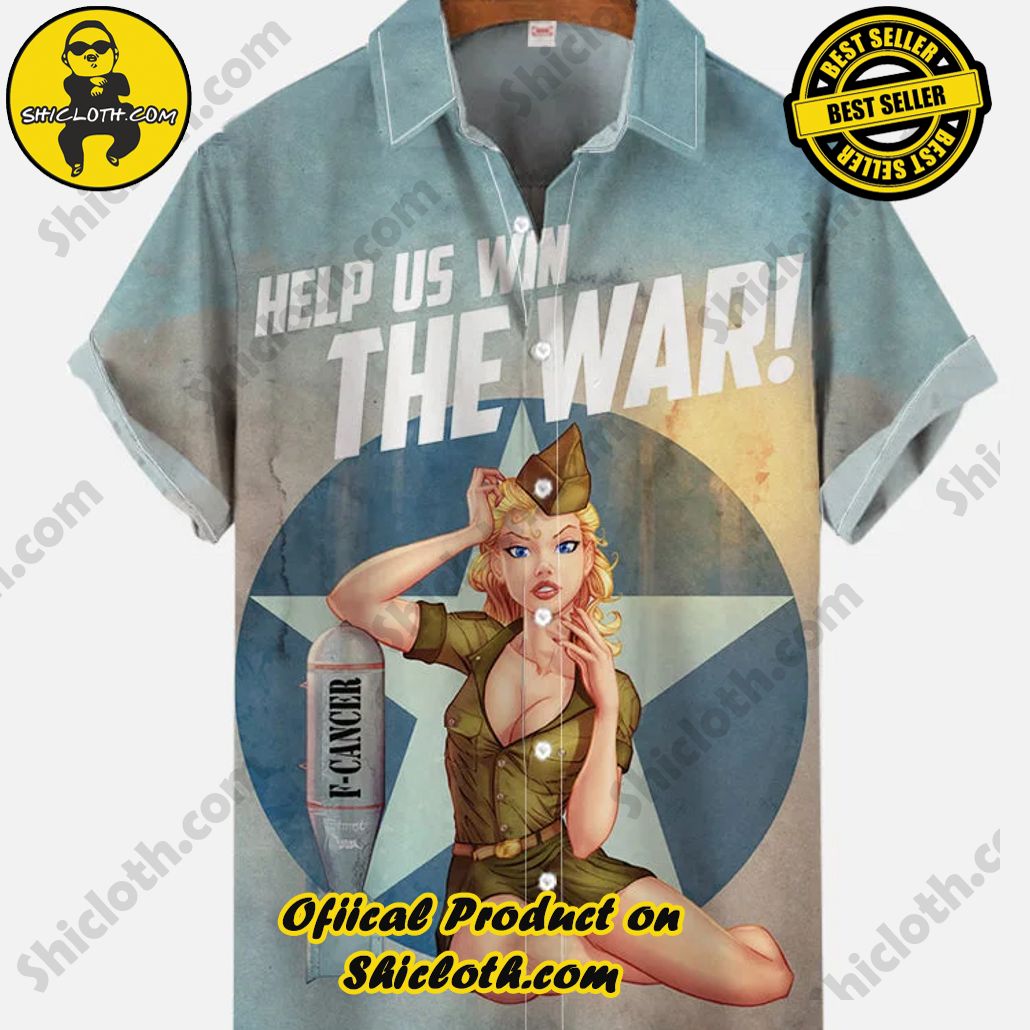 Bare the Breeze: Shiclothshop's Short Sleeve Shirts Unveiled 94 Vintage Pin Up Art Military Theme Retro Airplane Pin Girl Printing Short Sleeve Shirt