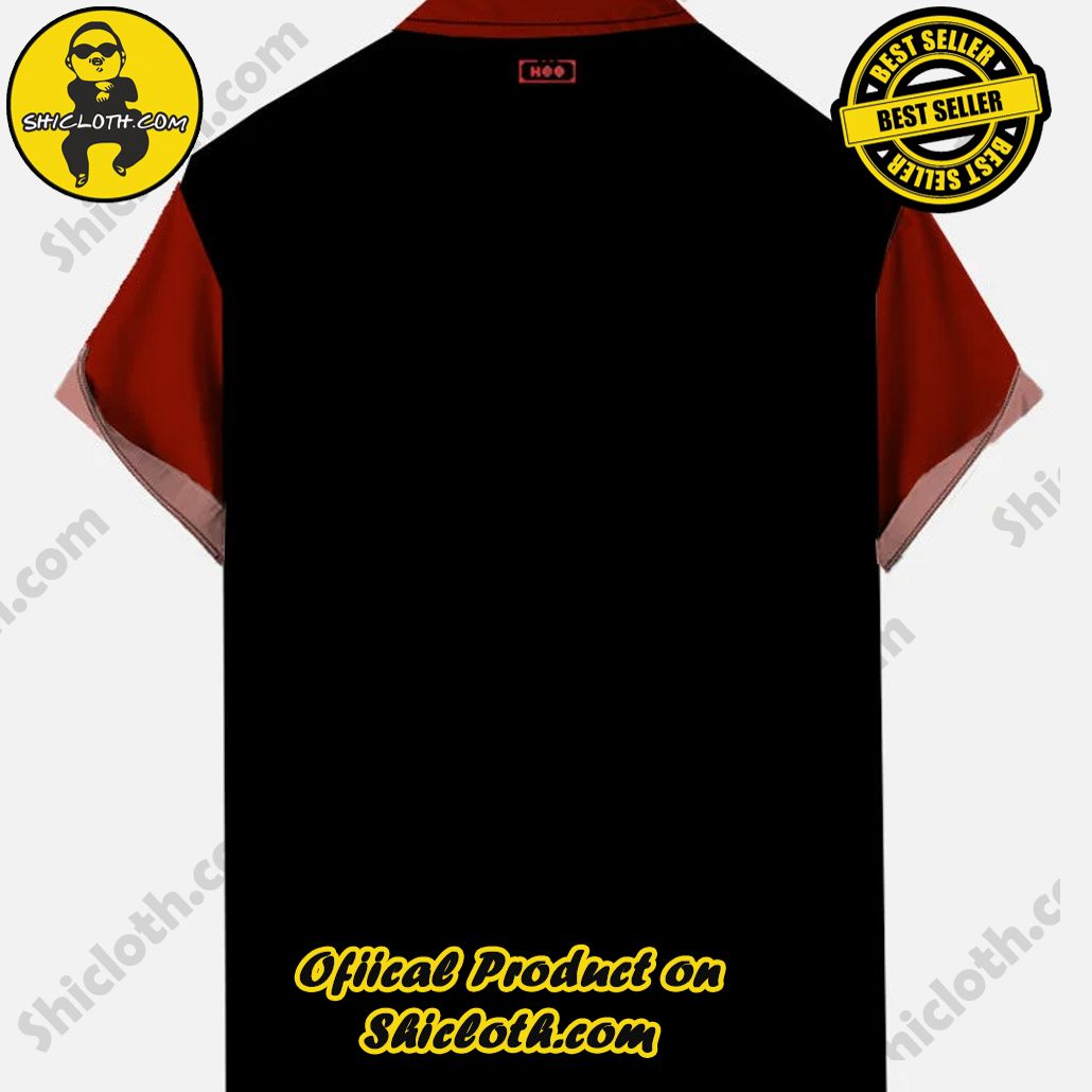 Vintage Red And Black Matching Pin Up Girl Motorcycle Printing Short Sleeve Shirt Vintage Red And Black Matching Pin Up Girl Motorcycle Printing Short Sleeve Shirt