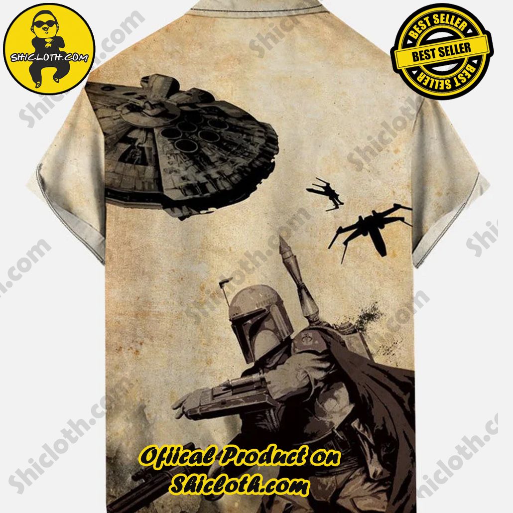 Vintage Ukiyo-e Spaceship And Masked Samurai Printing Short Sleeve Shirt Vintage Ukiyo-e Spaceship And Masked Samurai Printing Short Sleeve Shirt