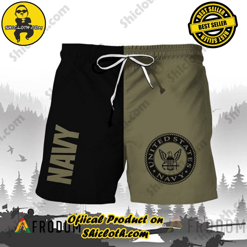 Shicloth's Island Chic: Unleash the Summer Spirit with Our Hawaiian Shirt and Shorts Ensemble 295 Vintage US Navy Hawaiian Shorts