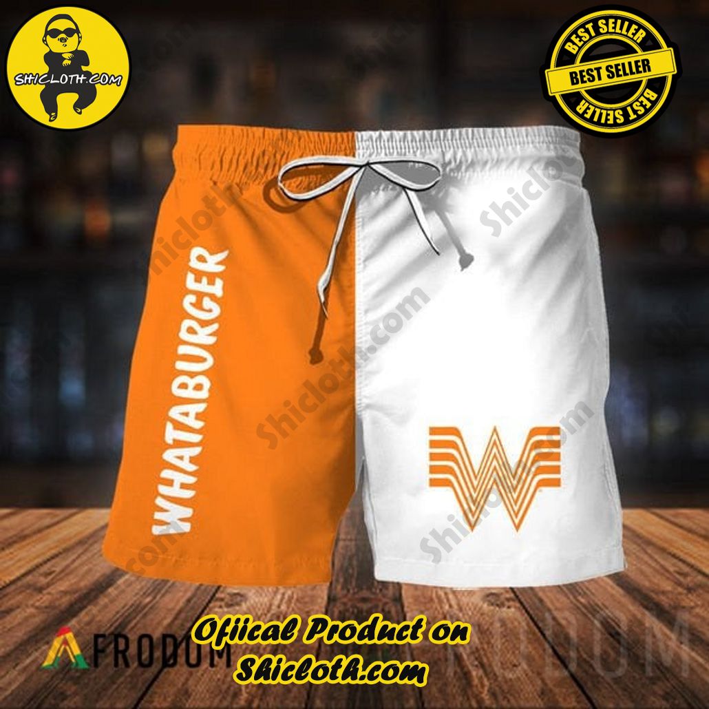 Experience Paradise: Shicloth's Tropical Flower Hawaiian Shorts 86 Vintage Whataburger Hawaiian Shorts