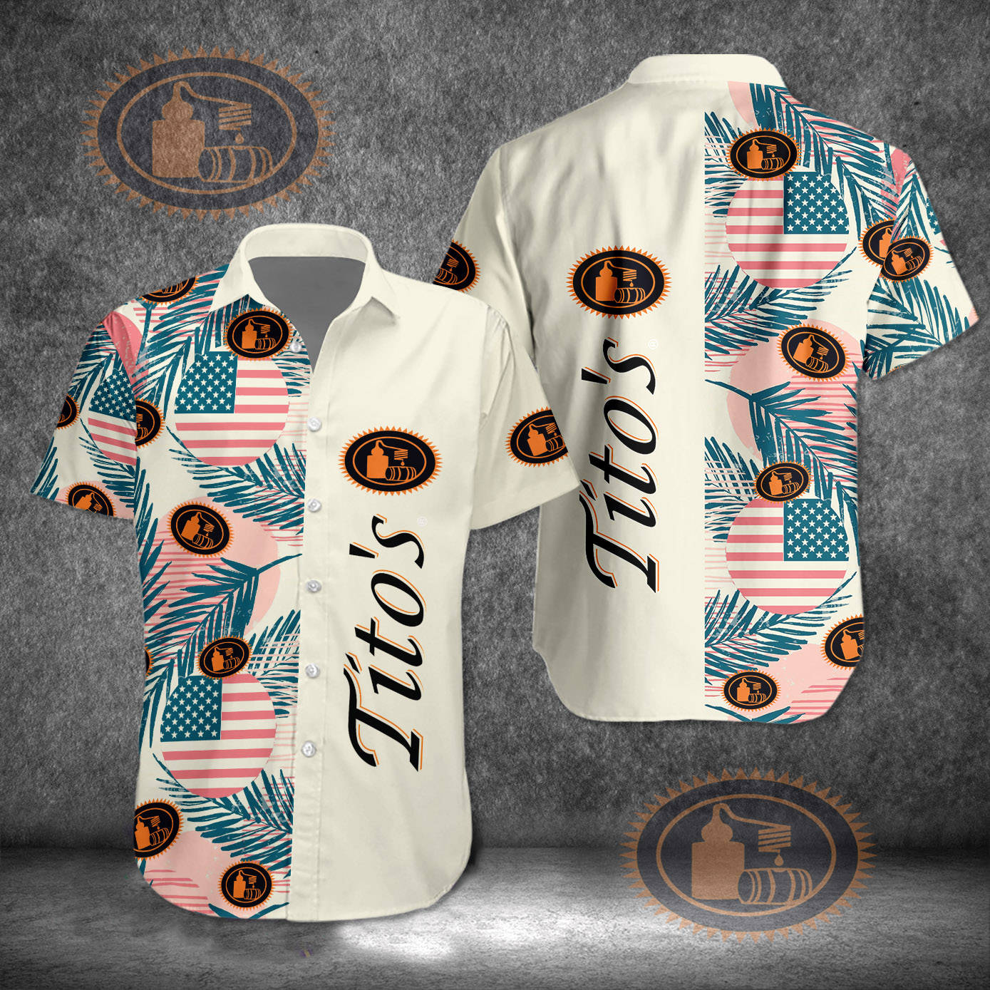 Stylish Sophistication: Introducing Shicloth's Button Shirt Collection 94 Tito Tropical US Flag Hawaiian Shirt