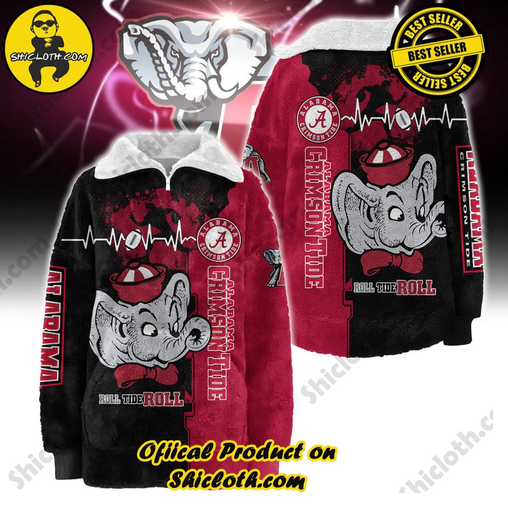 Alabama Crimson Tide Roll Tide Roll Borg Fleece Sweatshirt Alabama Crimson Tide Roll Tide Roll Borg Fleece Sweatshirt