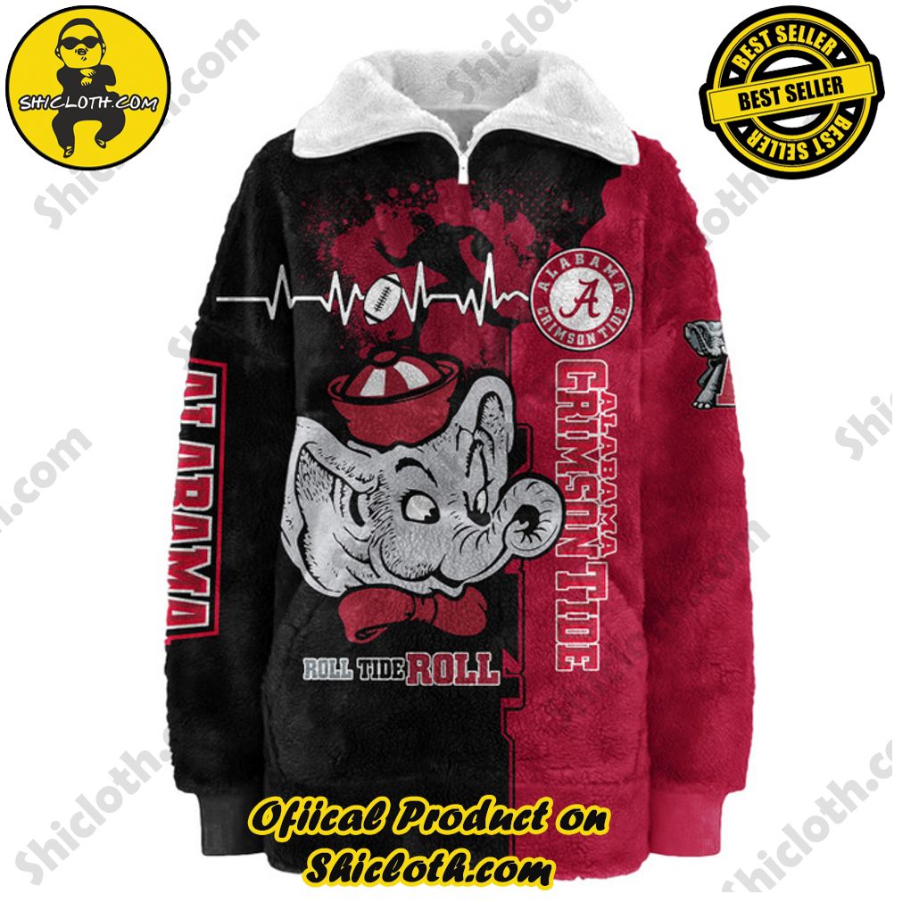 Alabama Crimson Tide Roll Tide Roll Borg Fleece Sweatshirt Alabama Crimson Tide Roll Tide Roll Borg Fleece Sweatshirt