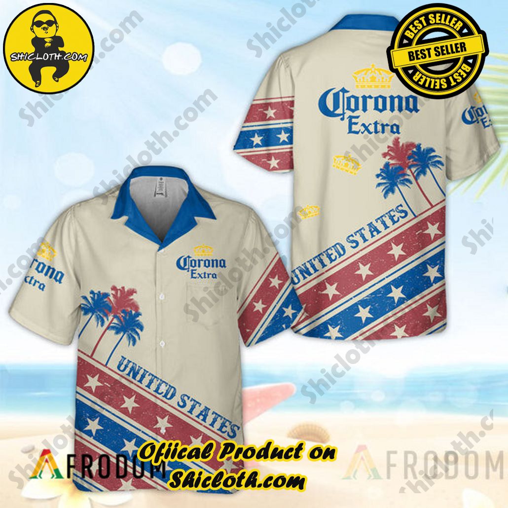 Embrace Island Vibes: Introducing Shicloth's Tropical Paradise Apparel Hawaiian Shirt 5 Aloha 4th Of July Patriotic Corona Extra Tropical Paradise Apparel Hawaiian Shirt