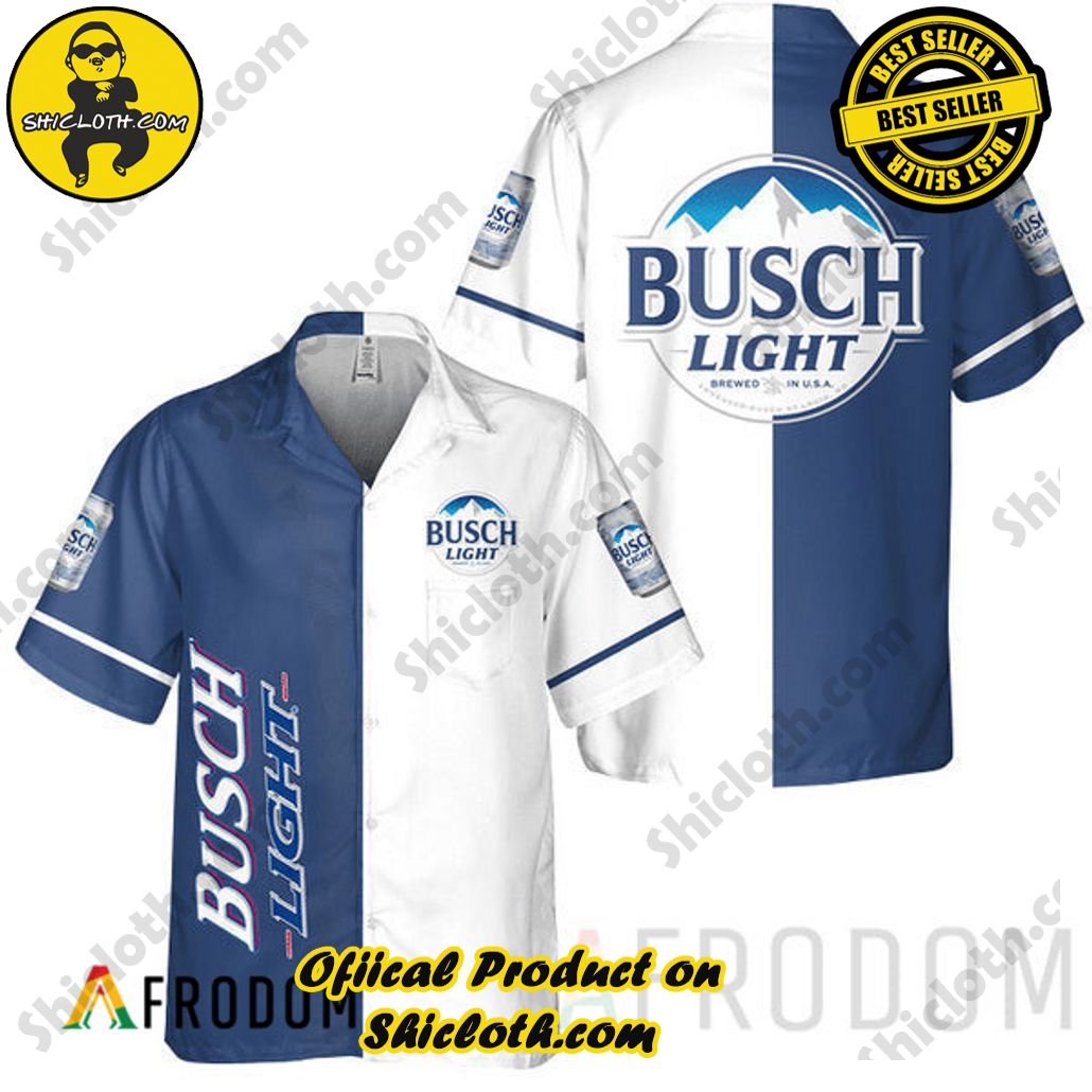 Embrace Island Vibes: Introducing Shicloth's Tropical Paradise Apparel Hawaiian Shirt 21 Basic Printed Busch Light Tropical Paradise Apparel Hawaiian Shirt