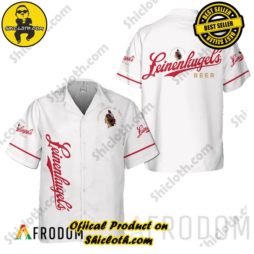 Embrace Island Vibes: Introducing Shicloth's Tropical Paradise Apparel Hawaiian Shirt 30 Basic Printed Leinenkugel Beer Tropical Paradise Apparel Hawaiian Shirt