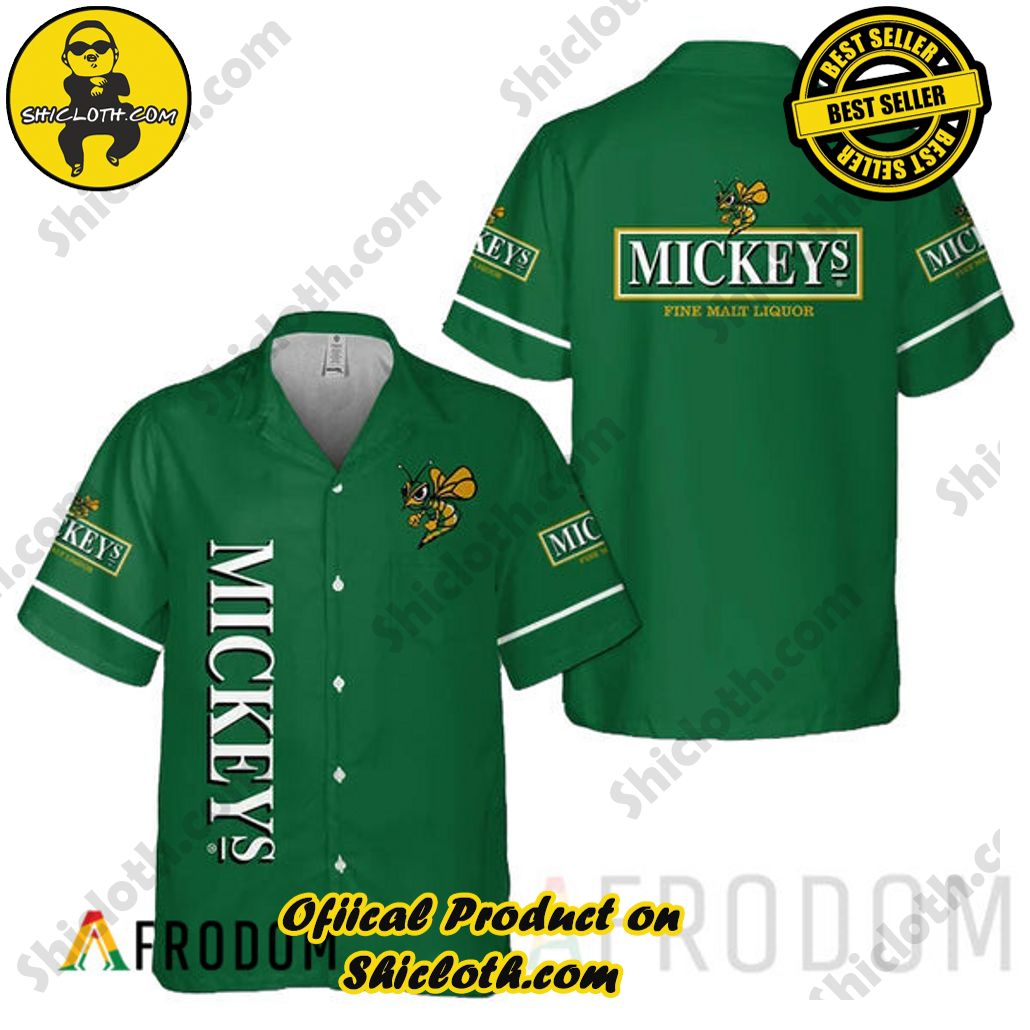 Embrace Island Vibes: Introducing Shicloth's Tropical Paradise Apparel Hawaiian Shirt 32 Basic Printed Mickey’s Beer Tropical Paradise Apparel Hawaiian Shirt
