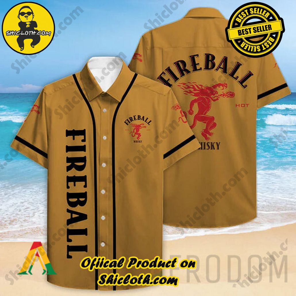 Explore Paradise: Introducing Shicloth's Hawaiian Shirt and Shorts Set 9 Basic Printed Yellow Fireball Button Shirt
