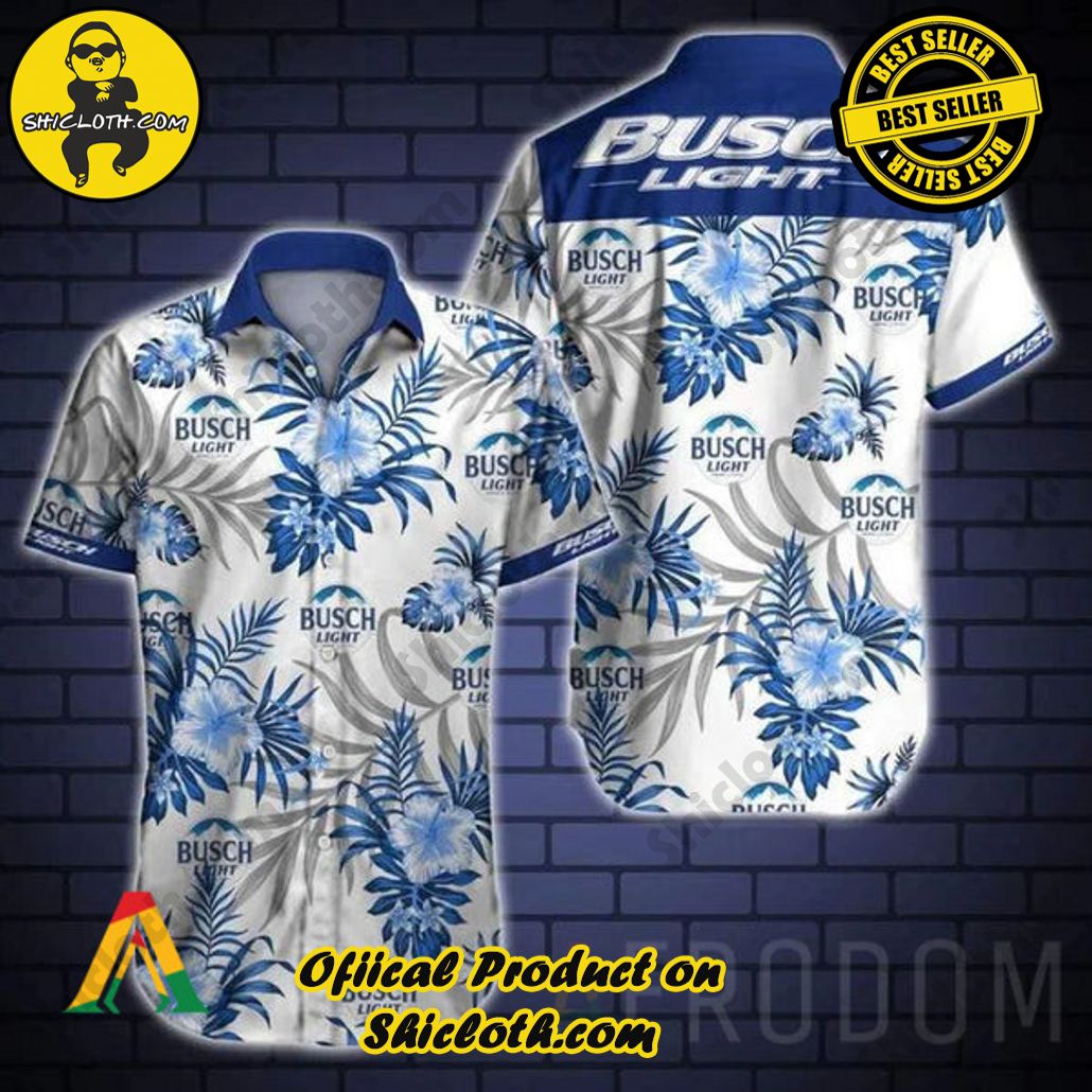 Explore Paradise: Introducing Shicloth's Hawaiian Shirt and Shorts Set 12 Boho Tropical Flowers Busch Light Button Shirt