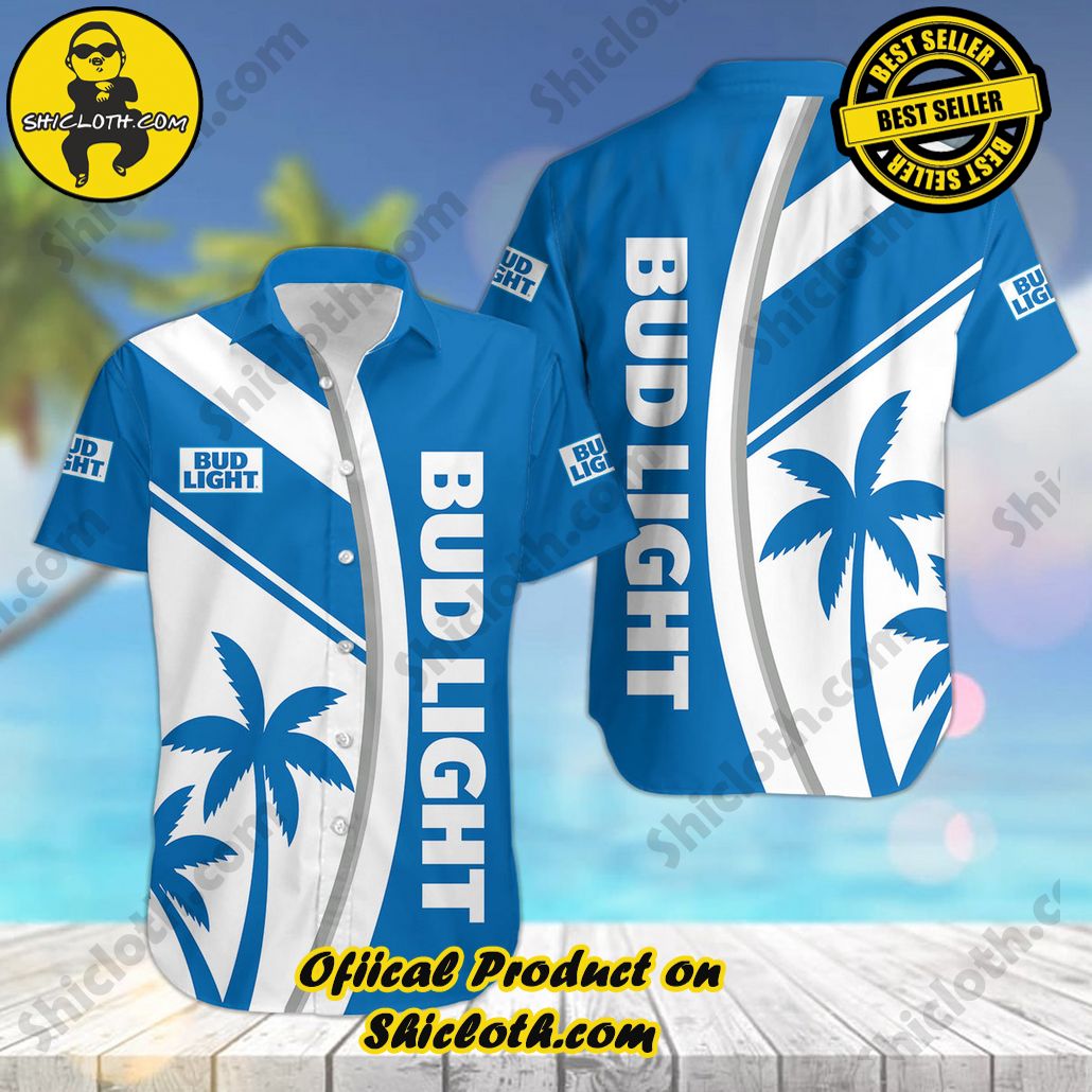 Discover Island Elegance: Shiclothshop's Style Summer Hawaiian Shirt 4 Bud Light Button Shirt