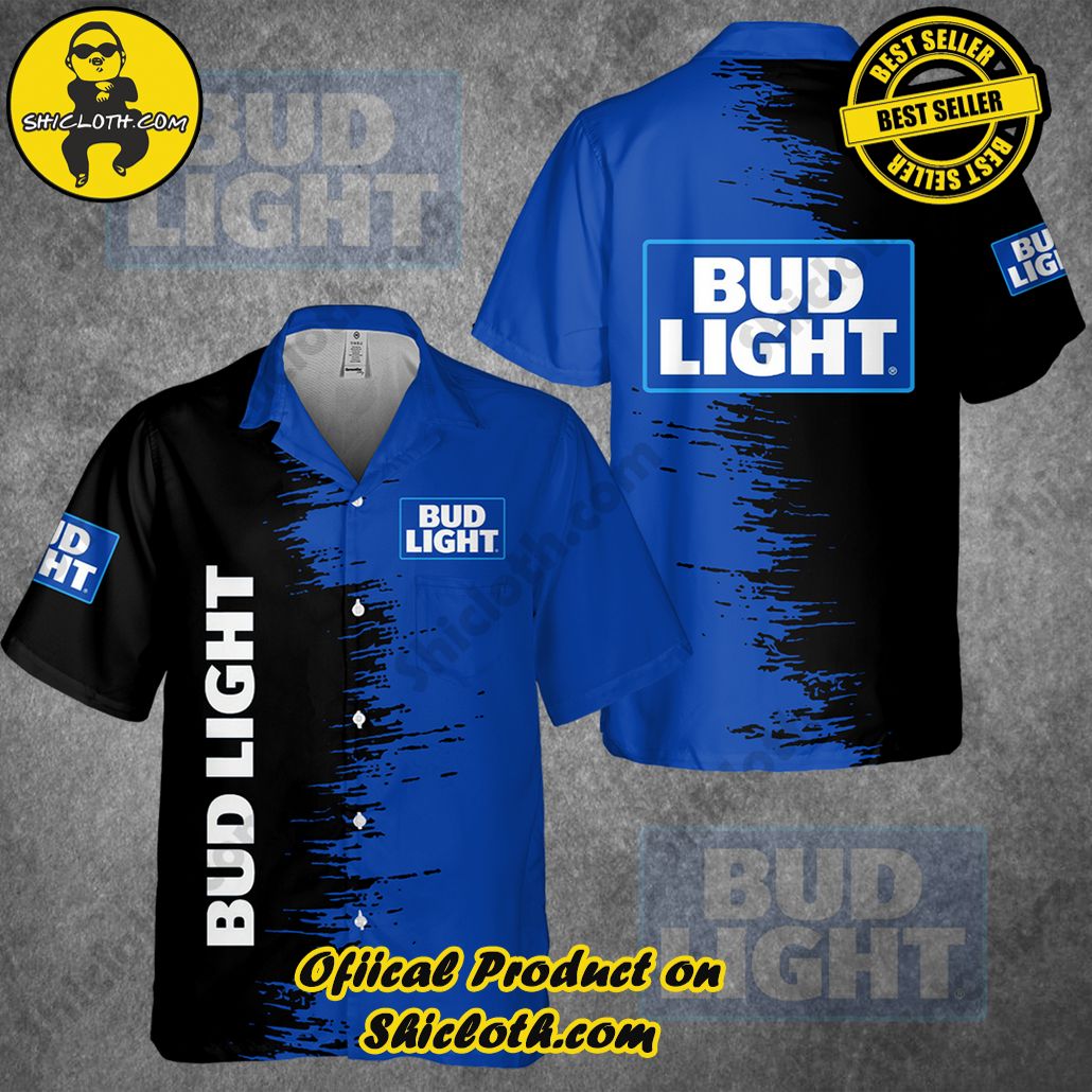 Tropical Vibes Meet Classic Elegance: Explore Shicloth's Button and Hawaiian Shirt Collection 10 Bud Light Button Shirt Version 1