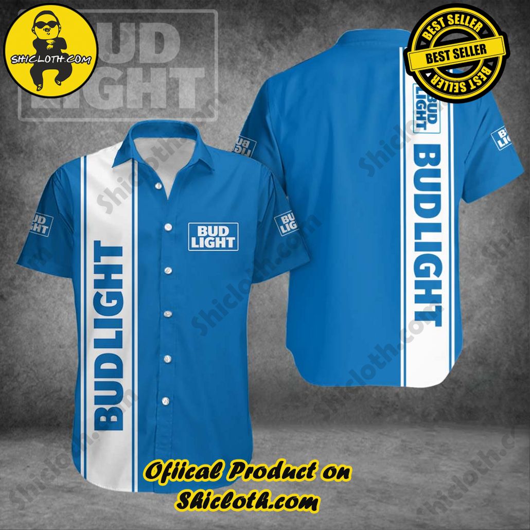 Explore Paradise: Introducing Shicloth's Hawaiian Shirt and Shorts Set 14 Bud Light Button Shirt Version 2