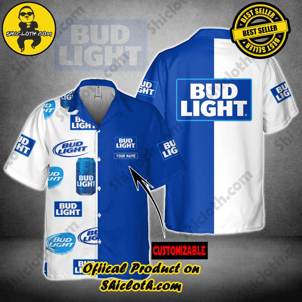 Hot Trending Explore Paradise: Introducing Shicloth's Hawaiian Shirt and Shorts Set 2 Bud Light Custom Name Hawaiian Shirt