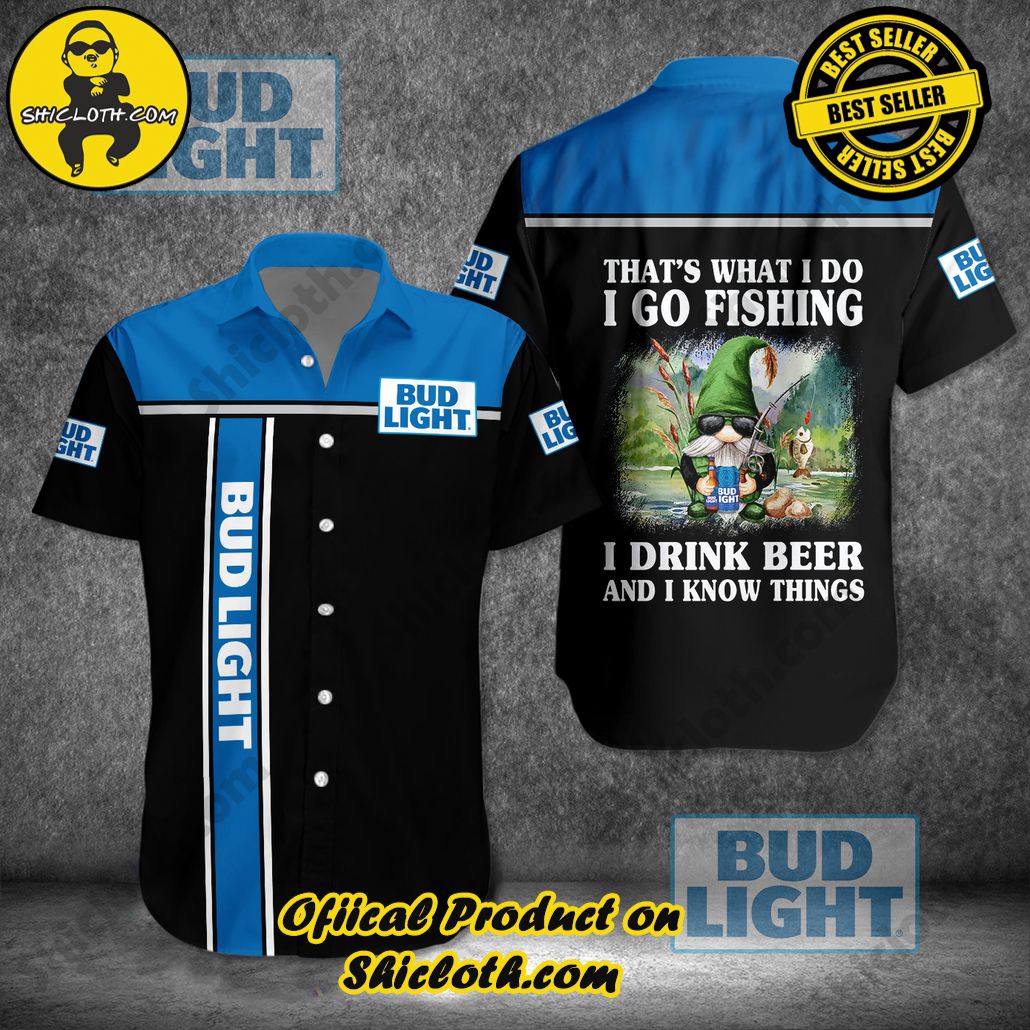 Discover Island Elegance: Shiclothshop's Style Summer Hawaiian Shirt 5 Bud Light Fishing Style Summer Hawaiian Shirt