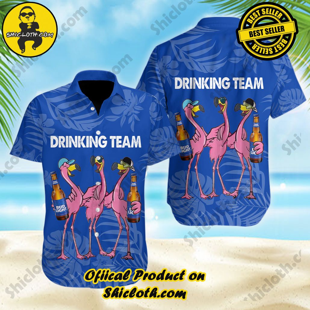 Tropical Vibes Meet Classic Elegance: Explore Shicloth's Button and Hawaiian Shirt Collection 13 Bud Light Flamingo Friendship Hawaiian Shirt