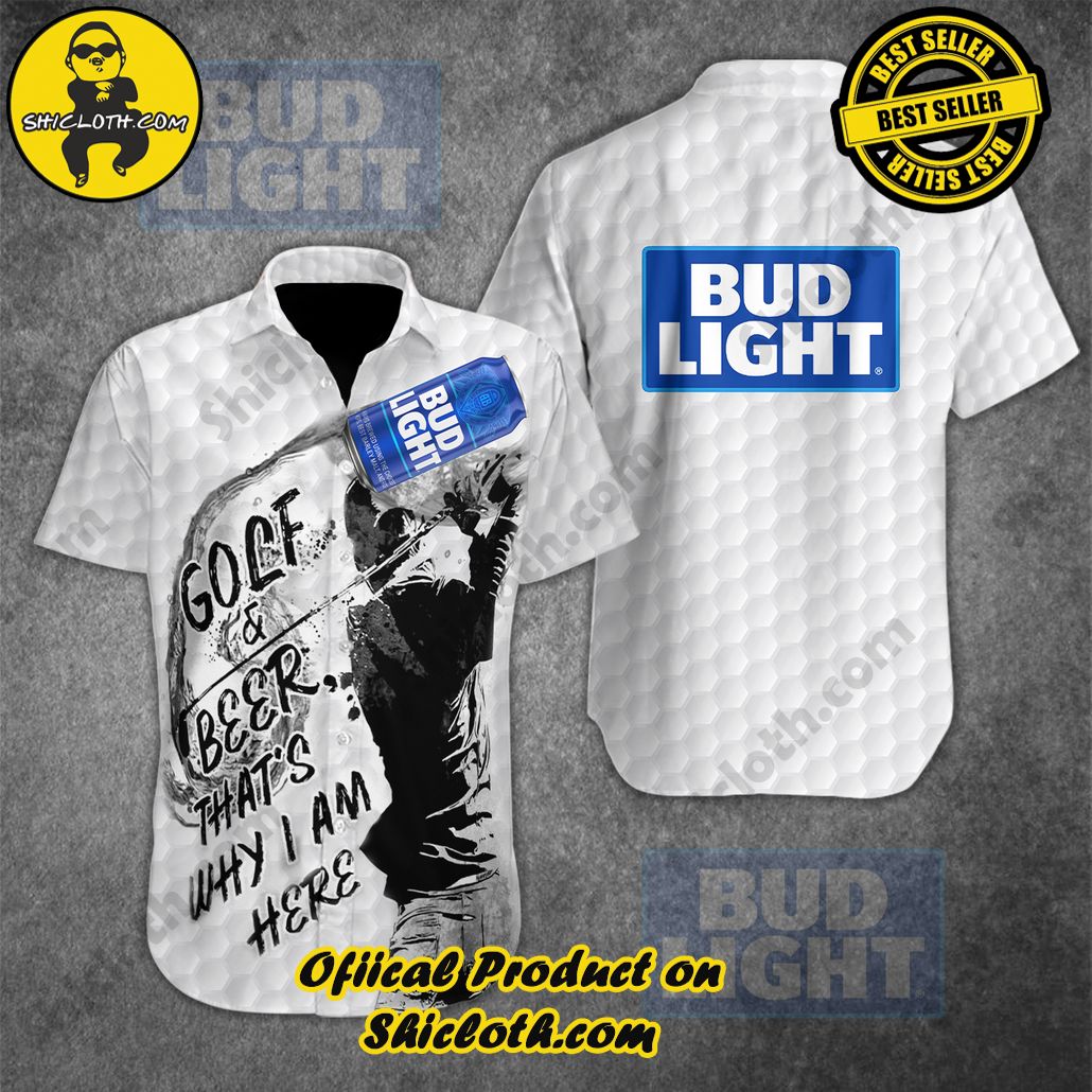 Hot Trending Explore Paradise: Introducing Shicloth's Hawaiian Shirt and Shorts Set 3 Bud Light Golf Button Shirt