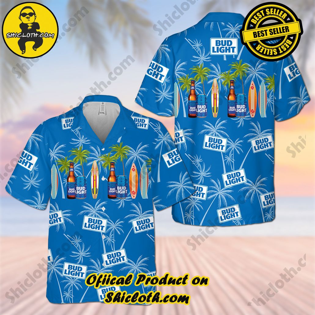 Stylish Sophistication: Introducing Shicloth's Button Shirt Collection 8 Bud Light Surfing Hawaiian Shirt