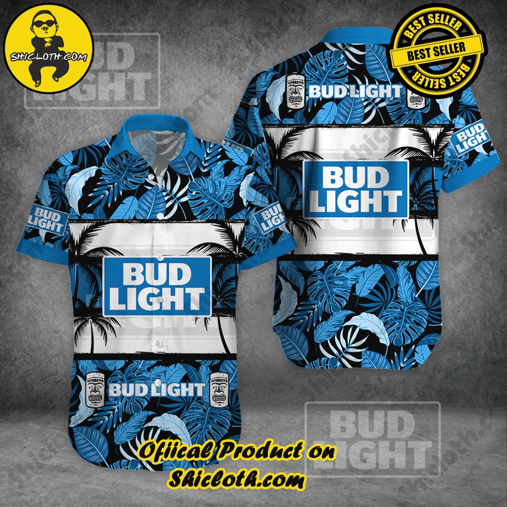 Tropical Vibes: Introducing Shicloth's Hawaiian Shirt 14 Bud Light Tropical Button Shirt