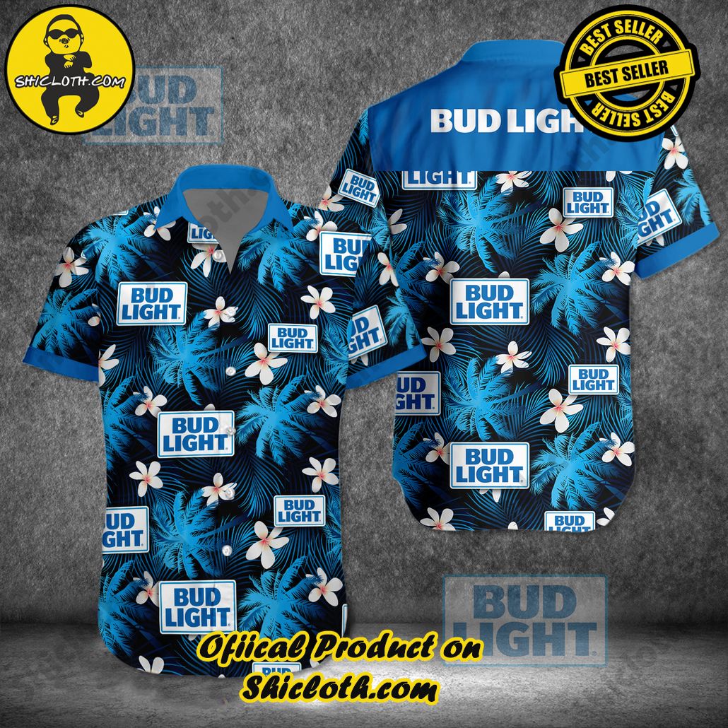 Tropical Vibes Meet Classic Elegance: Explore Shicloth's Button and Hawaiian Shirt Collection 17 Bud Light Tropical Hawaiian Shirt